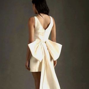 Sachin & Babi Archie back-bow dress NWOT Ivory